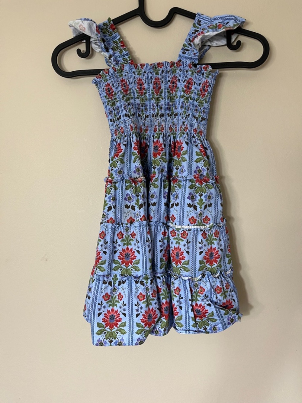 Hill House Blue Floral Smocked Tiered Sundress